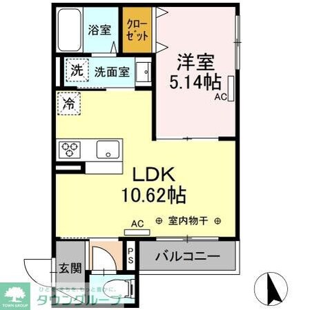 セレスティア上野町Aの物件間取画像